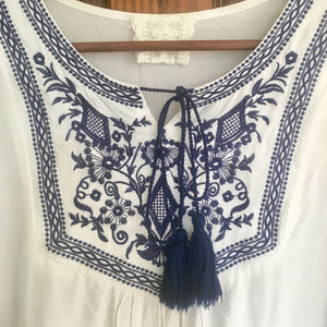 White Embroidered Top